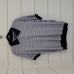 NWT PAISLEY & GRAY XXL slim fit polo shirt navy & white retro look
